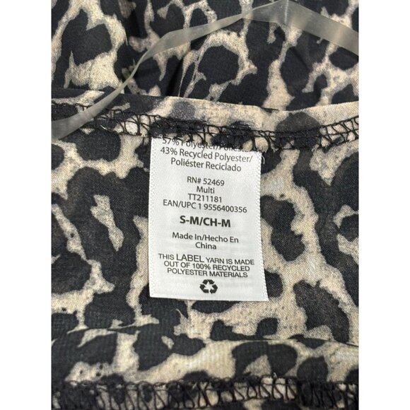 Leopard Print Longline Kimono Cardigan With Waist Tie Size S/M - Picture 5 of 6